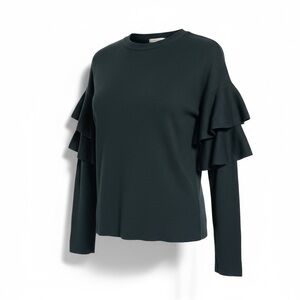 Romeo + Juliet Couture Teal Ruffle Sleeve‎ Sweater | Size L